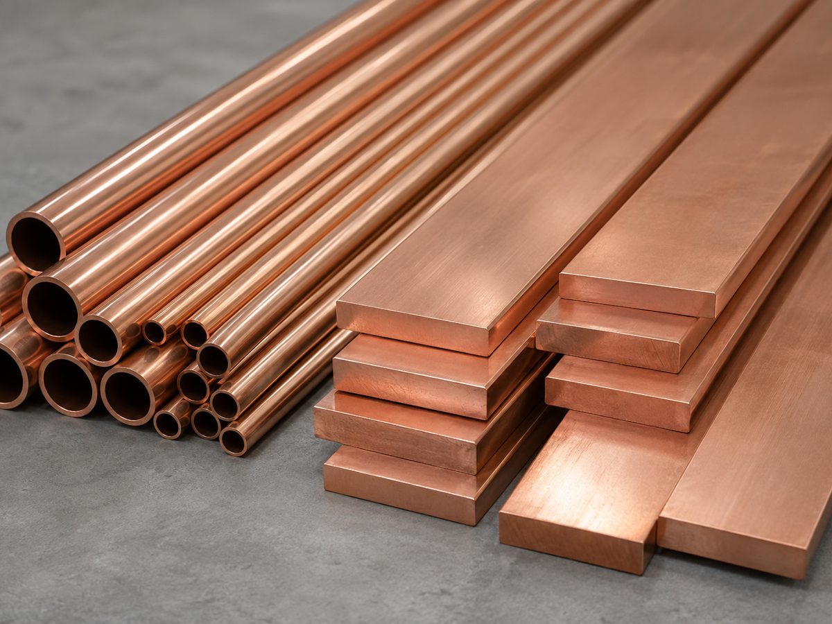 Copper tubes and busbars for plumbing, heating and electrical distribution
